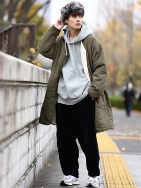 「JUNRED（ジュンレッド）のアイテム（その他アウター）」を使った、冨田 幸大さん（メンズ・171cm）の冬コーディネート
