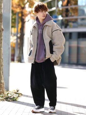 「kutir（クティール）のアイテム（その他アウター）」を使った、冨田 幸大さん（メンズ・171cm）の冬コーディネート