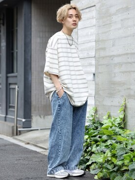 「SILVER BULLET（シルバーバレット）のアイテム（パンツ）」を使った、冨田 幸大さん（メンズ・171cm）の春コーディネート