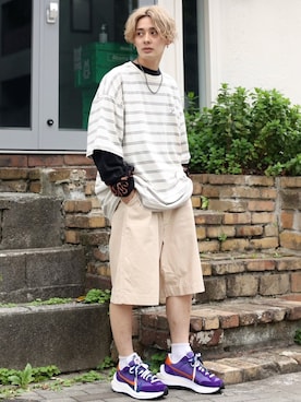 Nike ナイキ のスニーカー パープル系 を使ったメンズ人気ファッションコーディネート Wear