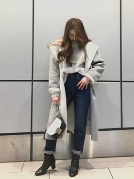 「ETRE TOKYO（エトレトウキョウ）のアイテム（その他アウター）」を使った、MAMIさん（レディース・160cm）の秋コーディネート