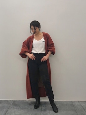 「ETRE TOKYO（エトレトウキョウ）のアイテム（その他アウター）」を使った、MAMIさん（レディース・160cm）の秋コーディネート