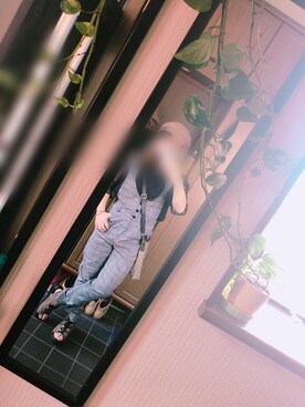「OZOC（オゾック）のアイテム（オールインワン・サロペット）」を使った、りぃまるさん（レディース・150cm）の秋コーディネート