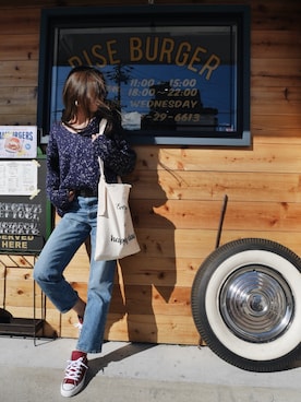 「ハイウエストストレートジーンズ」｜Ui ☻さん（レディース・164cm）の冬コーディネート