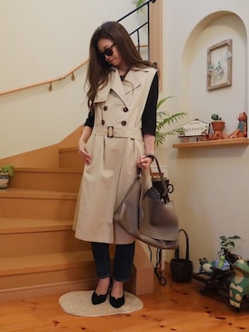 「MOERY（モエリー）のアイテム」を使った、Ui ☻さん（レディース・166cm）の秋コーディネート