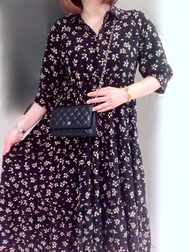 ウォレットチェーンを使った 花柄ワンピース の人気ファッションコーディネート Wear