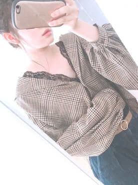 「アイテム（チューブトップ）」を使った、yumi..さん（レディース・161cm）の夏コーディネート