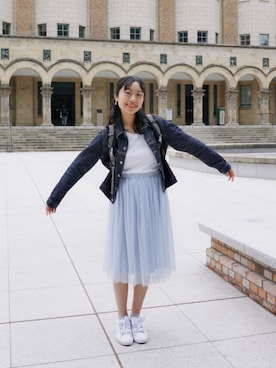 「skirt」｜「アイテム（その他アウター）」を使った、Smileysisさん（レディース・165cm）の夏コーディネート