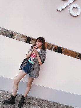 「8seconds（エイトセカンズ）のアイテム（パンツ）」を使った、Smileysisさん（レディース・165cm）の春コーディネート