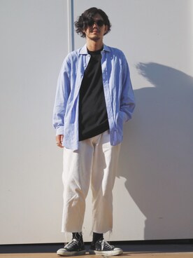 「KOMONO.（コモノ）のアイテム」を使った、downeyさん（メンズ・180cm）の春コーディネート