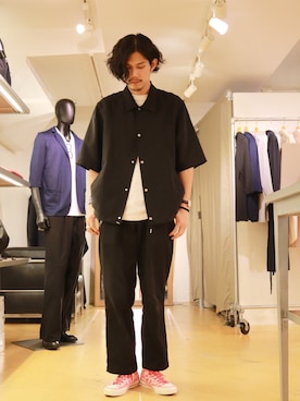 「RED KAP（レッドキャップ）のアイテム（トップス）」を使った、downeyさん（メンズ・180cm）の夏コーディネート