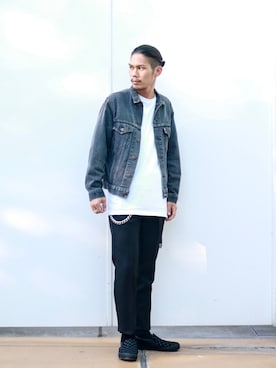 「RED KAP（レッドキャップ）のアイテム（トップス）」を使った、downeyさん（メンズ・180cm）の夏コーディネート