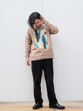「CLANE（クラネ）のアイテム（スウェット）」を使った、downeyさん（メンズ・180cm）の秋コーディネート