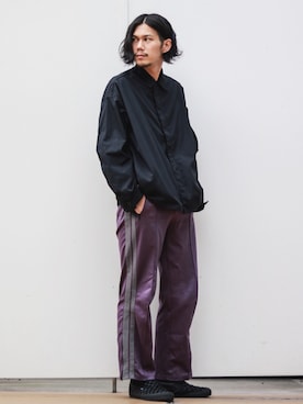 「モードストリート」｜「アイテム（スリッポン）」を使った、downeyさん（メンズ・180cm）の冬コーディネート