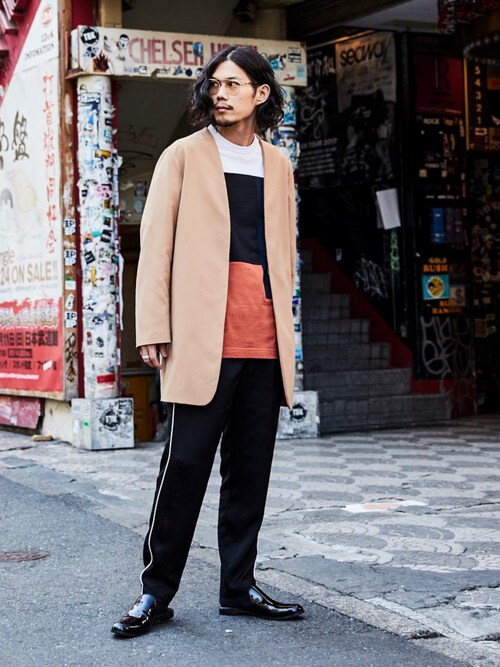 Lui's 高級ノーカラージャケット Lui's（ルイス）の「高級ノーカラーロングジャケット（ノーカラー