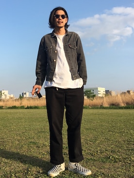 「RED KAP（レッドキャップ）のアイテム（トップス）」を使った、downeyさん（メンズ・180cm）の春コーディネート