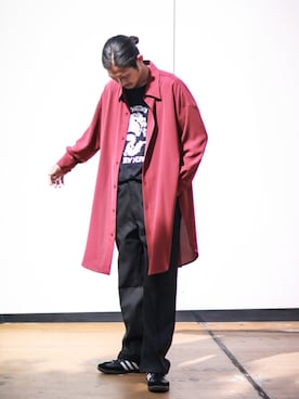 「lot holon（ロットホロン）のアイテム（トップス）」を使った、downeyさん（メンズ・180cm）の夏コーディネート