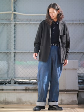 「ESSAY（エッセイ）のアイテム（ジャケット/アウター）」を使った、downeyさん（メンズ・180cm）の秋コーディネート