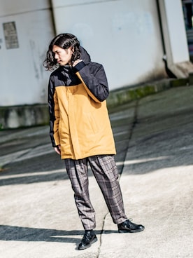 「Lui's（ルイス）のアイテム（ダウンジャケット/コート）」を使った、downeyさん（メンズ・180cm）の冬コーディネート