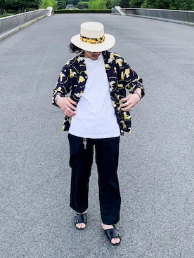 「RED KAP（レッドキャップ）のアイテム（トップス）」を使った、downeyさん（メンズ・180cm）の夏コーディネート