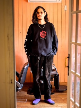 「アイテム（スリッポン）」を使った、downeyさん（メンズ・180cm・20代）の秋コーディネート