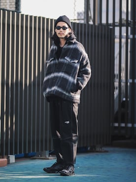「ESSAY（エッセイ）のアイテム（パンツ）」を使った、downeyさん（メンズ・180cm）の秋コーディネート