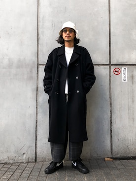 「Sillage（シアージ）のアイテム」を使った、downeyさん（メンズ・180cm）の冬コーディネート