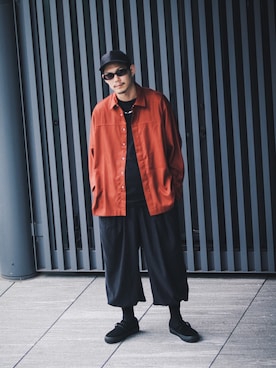 「CPH（シーピーエイチ）のアイテム（キャップ）」を使った、downeyさん（メンズ・180cm）の夏コーディネート
