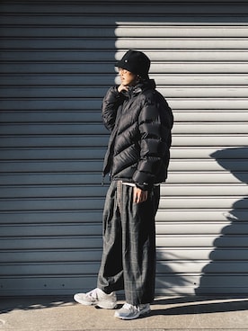 「Sillage（シアージ）のアイテム」を使った、downeyさん（メンズ・180cm）の冬コーディネート