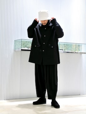 「モードストリート」｜「アイテム（モカシン/デッキシューズ）」を使った、downeyさん（メンズ・180cm）の冬コーディネート