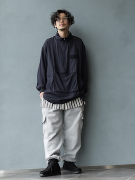 「アイテム（スウェットパンツ）」を使った、downeyさん（メンズ・180cm・20代）の冬コーディネート