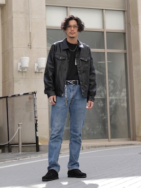 「リーバイス」｜downeyさん（メンズ・180cm）の冬コーディネート