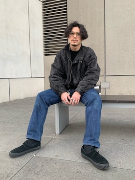 「リーバイス」｜downeyさん（メンズ・180cm）の春コーディネート