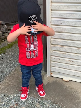 「GAP（ギャップ）の1969 マイ ファースト レギンス ジーンズ (ベビー)（デニムパンツ）」を使った、HRK ma3さん（キッズ・90cm）の春コーディネート