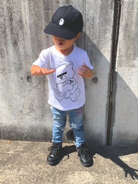 「UNDERCOVER（アンダーカバー）のアイテム」を使った、HRK ma3さん（キッズ・90cm）の秋コーディネート