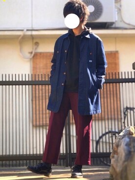 デニム ワークコートを使ったメンズ人気ファッションコーディネート Wear