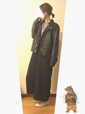 「KBF（ケイビーエフ）のアイテム（つなぎ/オールインワン）」を使った、めだかさん（レディース・162cm）の春コーディネート