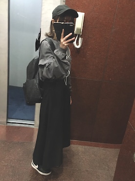 「PAGEBOY（ページボーイ）のWEB限定アイテム / 2WAYレイヤードロンT（Tシャツ/カットソー）」を使った、めだかさん（レディース・162cm）の春コーディネート