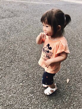「Moujonjon（ムージョンジョン）のアイテム（パンツ）」を使った、𝕟𝕠𝕟さん（キッズ・80cm）の夏コーディネート