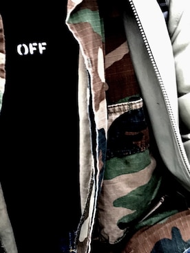 「off white」｜「アイテム（ライダースジャケット）」を使った、24karatsAAさん（メンズ・179cm）の春コーディネート