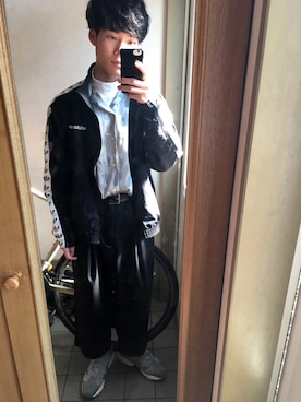 「HARE」｜「アイテム（ナイロンジャケット）」を使った、ryoさん（メンズ・165cm）の冬コーディネート