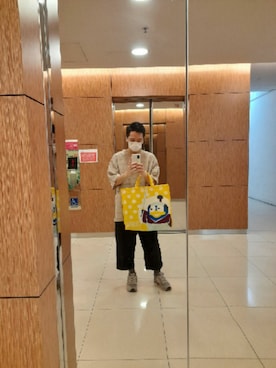 「BROWNY（ブラウニー）のアイテム（パンツ）」を使った、Ka Mingさん（メンズ・168cm）の春コーディネート