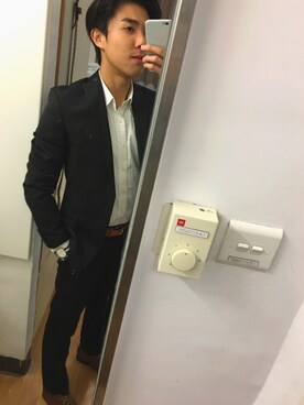 「アイテム（フォーマルスーツ/小物）」を使った、Matthew Loさん（メンズ・165cm・10代）の冬コーディネート