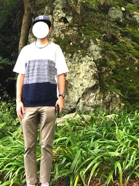 「BASECONTROL（ベースコントロール）のアイテム（帽子）」を使った、マドンさんさん（メンズ・175cm）の秋コーディネート