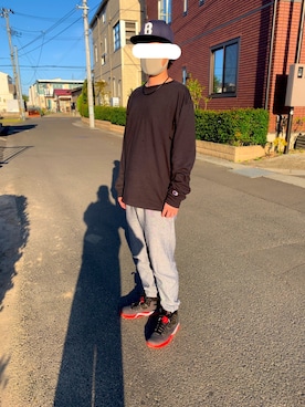 「BASECONTROL（ベースコントロール）のアイテム（帽子）」を使った、マドンさんさん（メンズ・175cm）の春コーディネート