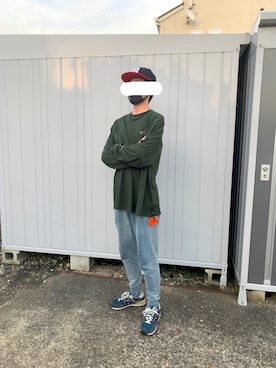 「BASECONTROL（ベースコントロール）のアイテム（帽子）」を使った、マドンさんさん（メンズ・175cm）の春コーディネート