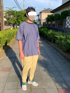 「BASECONTROL（ベースコントロール）のアイテム（帽子）」を使った、マドンさんさん（メンズ・175cm）の春コーディネート
