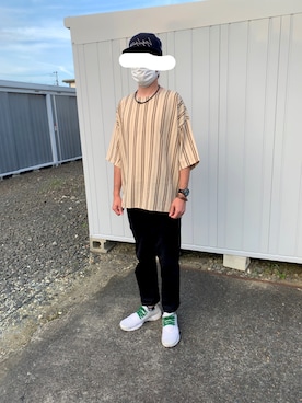 「M2squared（エムツースクエアード）のアイテム（パンツ）」を使った、マドンさんさん（メンズ・175cm）の夏コーディネート