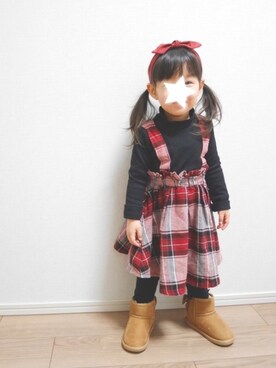 「BARNSsohostreet（バーンズソーホーストリート）のアイテム」を使った、G☆AAiさん（キッズ・80cm）の冬コーディネート