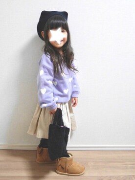 「BARNSsohostreet（バーンズソーホーストリート）のアイテム」を使った、G☆AAiさん（キッズ・90cm）の秋コーディネート